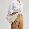 Evening Bags In Stock For Dropship 2023 Genuine Leather Trendy Designer Women's Bucket Shoulder Black Beige Purse Crossbody Bag Handbag