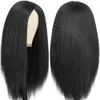 Nxy cheveux perruques 12 30 pouces crépus droite couleur naturelle Yaki perruque synthétique pas cher pour les femmes noires pleine Machine faite 230619