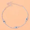 Anklets Fashion Rhinestone Blue Ankle Bracelet Femme for Women Ancle Bohemian Tennis Sandals Beach Anklet Jewelry Accessories 230608