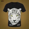 NOUVEAU STYLE Phillip Plain Hommes T-shirts Designer PP Crâne Diamant T-shirt À Manches Courtes Dollar Ours Brun Marque Tee Haute Qualité Crânes T-shirt Hauts PV2091