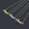 Hombres Mujeres Diseñador de la marca de lujo Doble letra Collares pendientes Simple 18K Chapado en oro Crysatl Suéter Newklace Wedding Party Jewerlry Accesorios