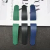 Titta på band 20mm Nature Rubber Silicone Band Folded Buckle Applicerable For Roll Strap GMT Tools Accessories Armband