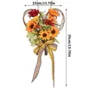Decorative Flowers Women Wedding Sunflower Artificial Flower Garland Wreath And Door Hair Band Ornaments Beach Wrape Gift