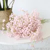 Fleurs décoratives 3 Branches Artificielle Bébé Souffle Fleur PU Main Sentiment Gypsophile Fête De Mariage Arrangements Floraux Maison Table Décor