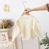 Pullover Fashion Baby Girl Zimowe ubrania Flower Cardigan dla dzianiny Sweter Miękki jesienna odzież wierzchnia 230619