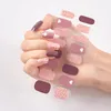 Nail Stickers 16 Tips/Sheet Solid And Patterned Nails Self Adhesive Sticker Designer Set Nailart