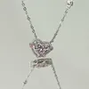 Pendant Necklaces 2023 Senior Sweet Fresh Heart Necklace Fine Elegant Fashion Crystal Women Jewelry Girl's Short Accessories