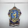 2# роскошные дизайнерские рубашки Мужские модные геометрические принципы для боулинга рубашка Hawaii Цветочные повседневные рубашки Мужчина Slim Fit сорт с коротким рукавом M-XXXL# 20
