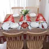Tkanina stołowa Bożego Narodzenia gnome retro retro obrus wodoodporny jadalnia prostokątny okrągły domek dekoracji kuchni