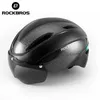 Велосипедные шлемы Rockbros Bicycle Helme Мужчины Eps Hearhats Women Goggles Lens Aero MTB Road Accessy Accessy 230619