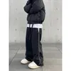 Spodnie męskie szerokie nogi joggery spodnie szykowne menu menue streetwear koreański harajuku parumpet technika dla kobiet dresowych