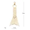 Keychains Hand Knotted Colorful Mermaid Shape Cotton Fringe Key Chain For Gentle Lady Bag Pendants Multifunctional BOHO Jewelry