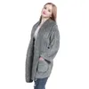 Kvinnorjackor 2023 Autumn Winter Women Teddy Coats Ladies Open Stitch Oversize Outwear Loose Plus Size Overrocks