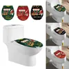 Toilet Seat Covers 1PC Sticker Creative Waterproof Christmas Refrigerator Bathroom Decoration Wall Stickers
