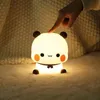 Novelty Games 15cm Bubu And Dudu Night Light Lamp Kawaii Yier Led Nightlight Panda Bear Bedside Bedroom Living Room Decoration Toys Gift 230619