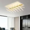 Ljuskronor Modern LED -ljuskrona för vardagsrum sovrum mat kök lyxigt gyllene takljus justerbar inomhus dekorativ lampa