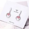 Dangle Earrings Exquisite Round Strawberry Crystal For Women Trend Jewelry Party Gift Brincos SAE119