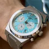 Нарученные часы Таинственные код мужчины смотрят хронограф Quartz Watches 40 -миллиметровый панда -наручные часы 50 м.