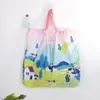 Sacolas de compras Bolsa dobrável Bolsa grande reutilizável Eco portátil Mercearia Brinquedo de praia Armazenamento de alimentos Bolsa de ombro feminina com estoque