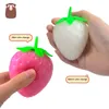 Decompression Toy Simulation Color-changing Strawberry Vent Ball Fruit To Stress Relief Toy Tofu Ball Pinch Children's Toy Office Decompression 230617