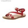 Sandaler Summer Women Sandaler Bohemian Style Female Sandals Outdoor Non-Slip Women's Sandals Soft Leather Flats Beach Casual Shoes 2023 T230625