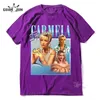 Erkek Tişörtler Carmela Soprano Tshirt Mafya Grafik Baskı Tee Erkekler Kadın Unisex Sonbahar Tişört Amerikan Moda Harajuku Erkekler Tops J230619