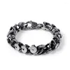 Link Bracelets Trend Alternative Punk Men's Bracelet Domineering Stainless Steel Skull Jewelry