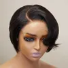 Nxy Hair Wigs Bob Straight Pixie Cut Wig Human Lace Frontal for Women Glueless Transparent 230619