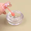 Storage Bottles 1Pc Mini Transparent Lip Film Jar Cute Bottle Strawberry Gloss Portable Plastic Condiment Container Box