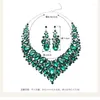 Necklace Earrings Set KMVEXO Gorgeous Crystal Water Drop Bridal For Women Luxury Wedding Dress Bride Accessories