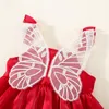 Flickaklänningar 2023-05-25 LIORITIIN 0-3 Years Toddler Baby Girls Princess Dress Elegant Butterfly Wings A-Line Party Summer Clothing