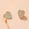 Stud Küpe Moda Retro Basit Pave Kristal Kalp Sevgililer Günü Hayvan Mücevherleri Kadınlara Sevgi