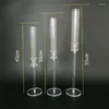 Dekoracja imprezy 30pcs Clear Candlesticks Acryl Candlestick Centrepicess Road Iead Wedding Porps Christma