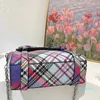 Designer tas kleurrijke geruite schoudertas dames modeketen crossbody messenger bags reizende handtassen