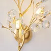 Wall Lamps Dropshiping Gold Lamp Crystal Ball LED Aplique Pared Nordic Art Living Room Bedroom Aisle Balcony Bed Beside