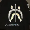 A Bathing A Ape Popolare logo lettere a testa di squalo girocollo in pile