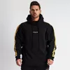 Herrspårar Mens Gym Tracksuit 2 -stycken Set Hip Hop Sportswear Fashion Hoodies Sweatsuit Jogging Casual Suit Manlig fitness Running Clothing 230619