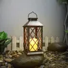 Feestdecoratie Tuindecoratie Outdoor Kaarslantaarn op zonne-energie Retro LED-lampen Landschapsverlichting Vloerlampen