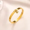 Fashion Style Bracelets Bangle Top Sell Luxury Designer Women Jewelry 18K Gold Plated Lock Letter Stainless Steel Wedding Lovers Gift Bangles ZG1180