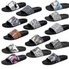 Luxury Brand Designer Men Rubber Slippers Sandals Brocade Print Outer Wear Anti-Slip Flat Bottoms Flip Flops Comfortable Beach Shoes Size 38-46