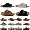 Dubbele gesp Slip op Designer sandalen Birk Boston klompen voorraden mens Amalfi leer zacht voetbed sandalen Womens Lane Cork voetbed sandaal slippers slipper