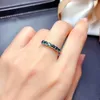 Cluster Rings Chic Green Blue Topaz Crystal Zircon Diamonds Gemstones For Women White Gold Silver Color Fine Fashion Jewelry Accessory