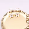 Designer Earring Stud Letter Women Fashion Rhinestone Round Earring Lettera di matrimonio Giorri