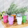 DIY sublimation 3oz shot glass with metal straw Stainless Steel tumbler double wall kids water bottle travel mugs cups Wine Glasses non vacuum