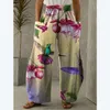 Women's Loose And Casual Pretty Birds Printed Wide Leg Pants Comfortable And Fashionable Daily Commuter Casual Loose