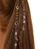 مقاطع شعر مجوهرات حجرية طبيعية للنساء فتيات الضفائر