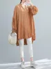 Casual Kleider Langarm Oversize Baumwolle Vintage Streifen Für Frauen Lose Frühling Herbst Midi Hemd Kleid Elegante Kleidung 2023