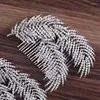 Pinces à cheveux à la mode cristal feuille peigne pour femmes strass broches mariage mariée peignes mariée épingle coiffure diadèmes ML058