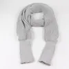 Scarves Chic Women Winter Shawl Soft Anti-shrink Scarf Pure Color