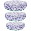 Bowls 3 Pcs Cloth Bowl Covers Elastic Reusable Stretch Lids Water Proof Washable Fabric